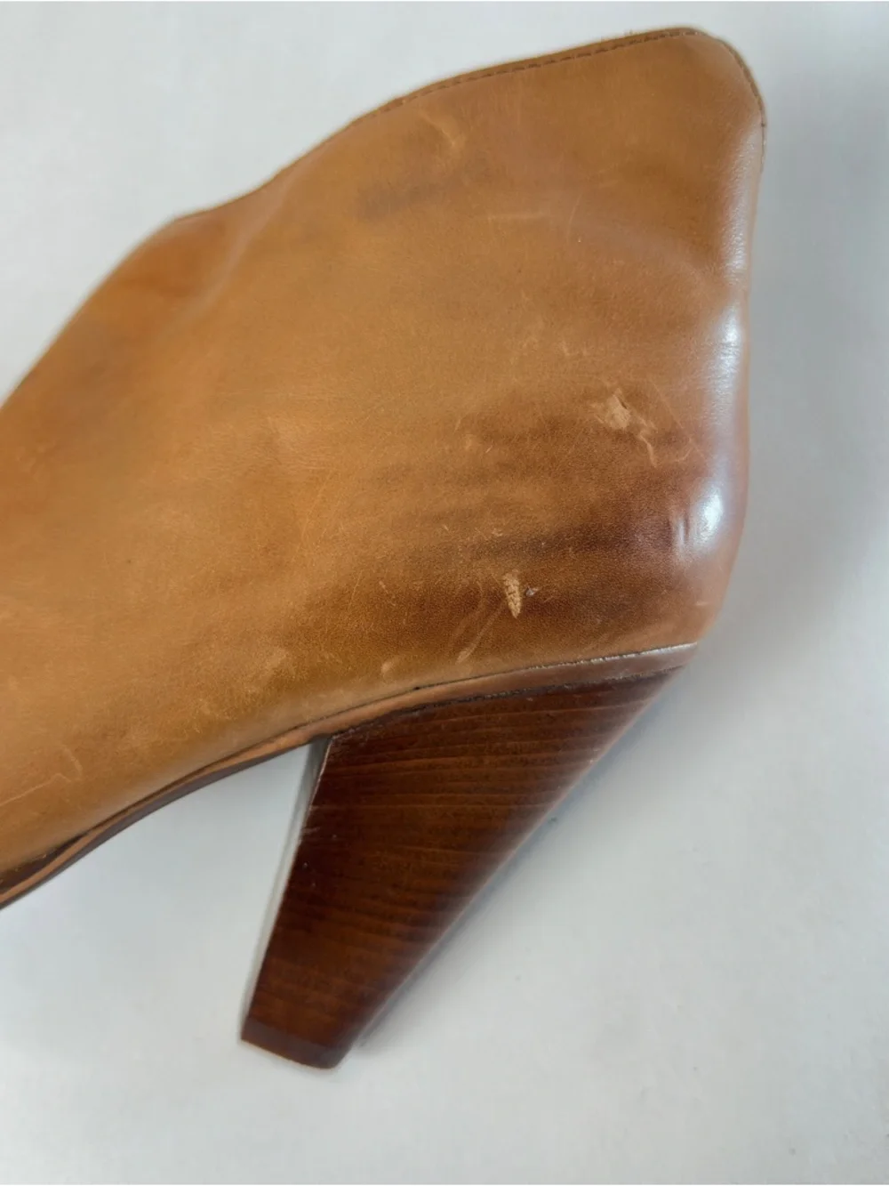 Donald J. Pliner Vachetta Ivy-35Bootie Ankle Boots Tan LeatherBlock Heel 7.5 - Picture 6 of 15